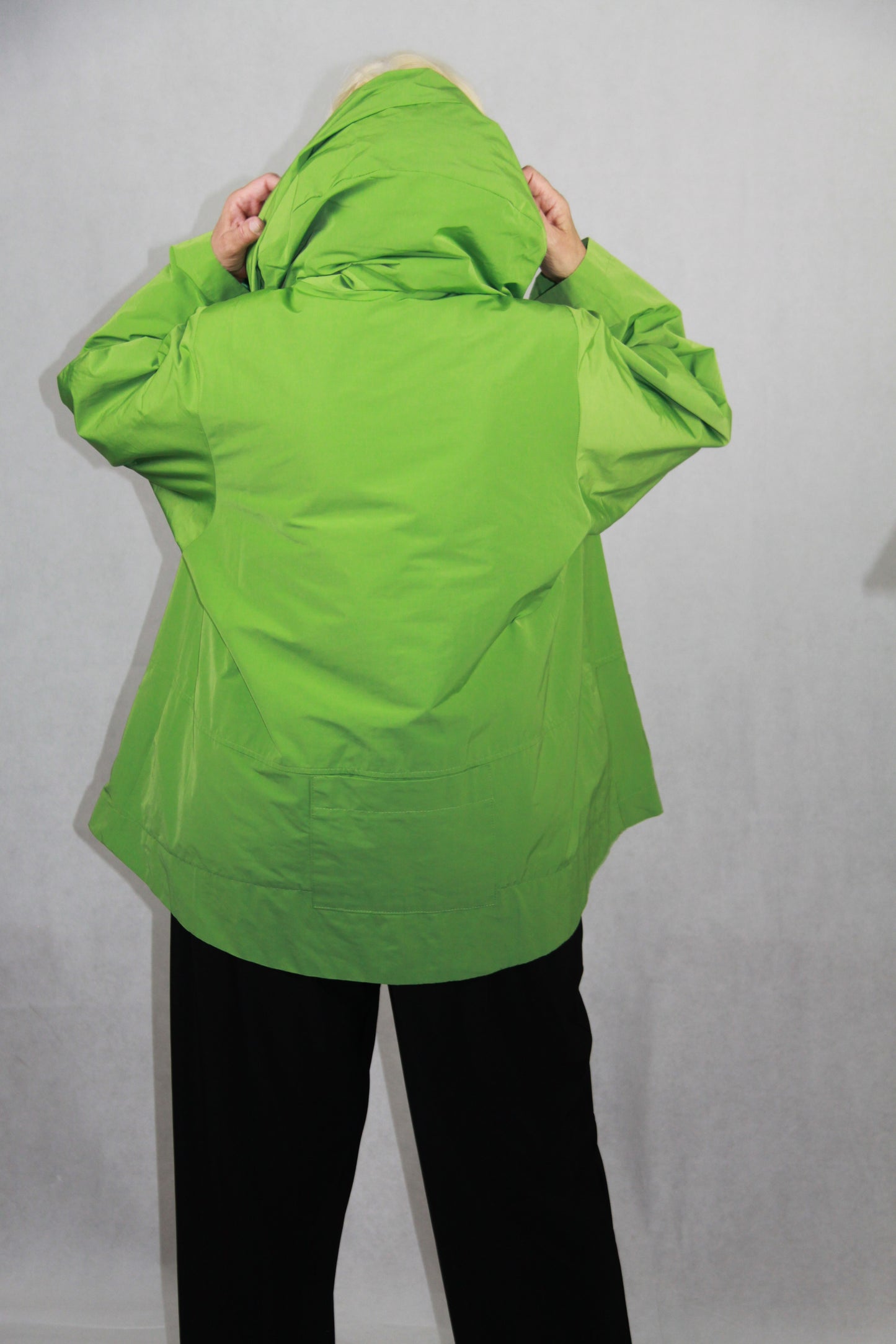 Hopsack Jacke Medium mit Kapuzenkragen und Rückentasche