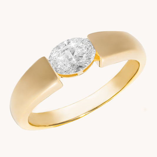 Solitär-Ring von Celeste Diamonds mit Diamanten im Brillantschliff und 1,0 ct