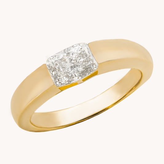 Solitaer-Ring mit  Lab Grown Diamant im Kissen-Schliff, 1,0 ct