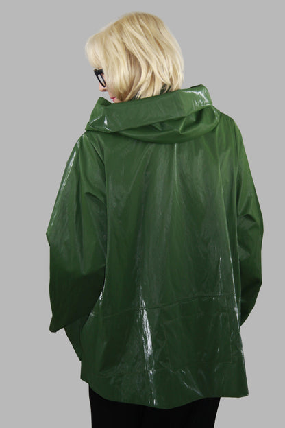 Hopsack Jacke in Forest mit Kragen