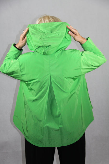 Hopsack Jacke mit Kapuze und schmeichelhafter Kellerfalte